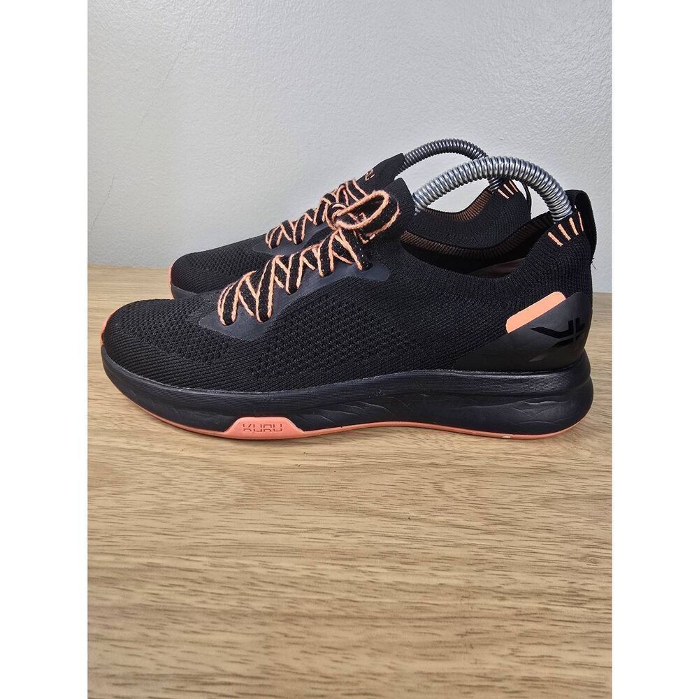 Kuru Flux Running Shoes Women's Size 8 Black Coral Lace Up Athletic Running